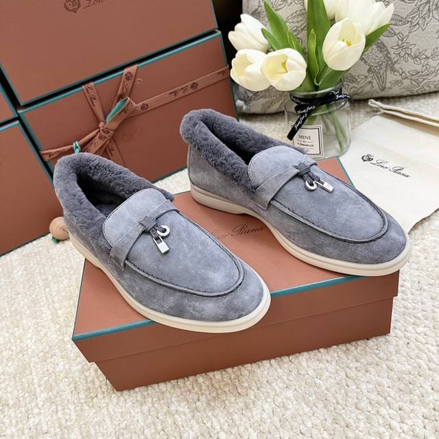 Loro Piana 诺悠翩雅意大利品牌 Lp纯手工单鞋 经典款兔毛乐福鞋 正码:36-39订做35.40.41.42不退不换